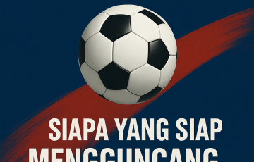 “Poster bertema World Cup 2026 dengan bola sepak di tengah dan tulisan ‘Countdown to World Cup 2026’ serta sapuan warna merah di latar biru.”